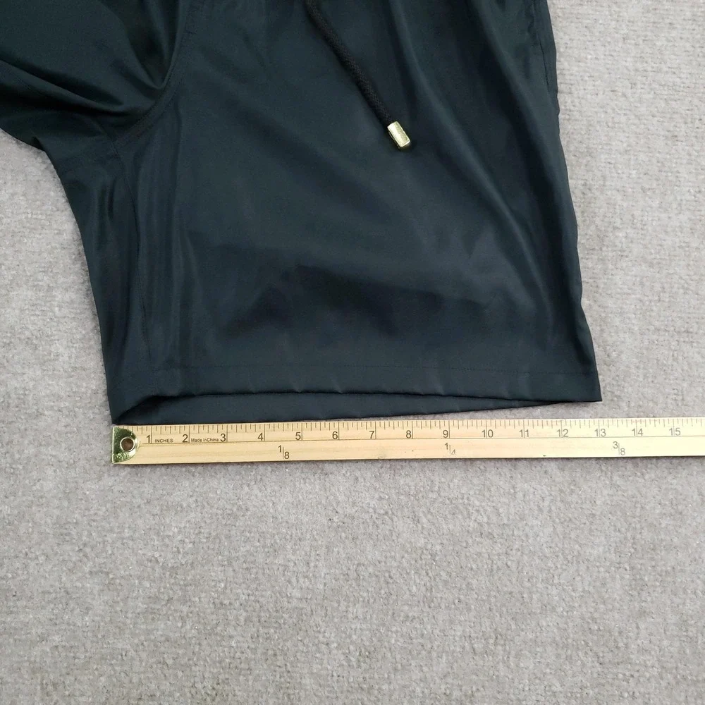 Kenny Flowers Swim Trunks Mens 2XL‎ Black Lined Drawstring Pockets Slim Fit
